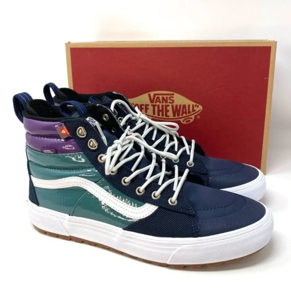 💖MEGA SALE💖VANS Sk8-Hi MTE 2.0 Womens Blue Winter Payent Leather VN0A4P3I2US